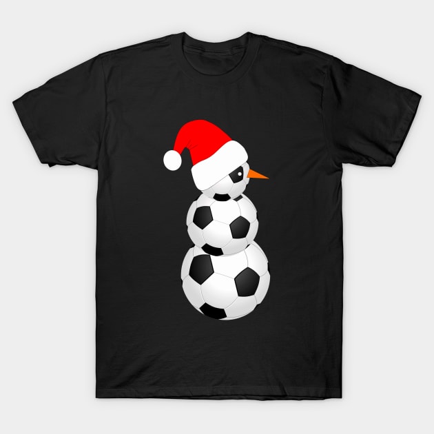 SOCCER Player Snowman T-Shirt by SartorisArt1